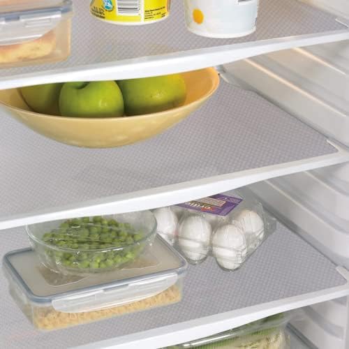 15PCS Shelf Mats Refrigerator Liners Washable Refrigerator Pads Fridge Mats Drawer Placemats Home Kitchen Gadgets Accessories Organization for Top Freezer(White)